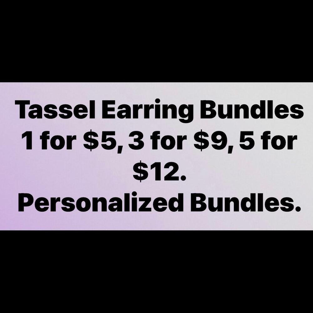 Tassel Personal Bundles You pick the Colors!!